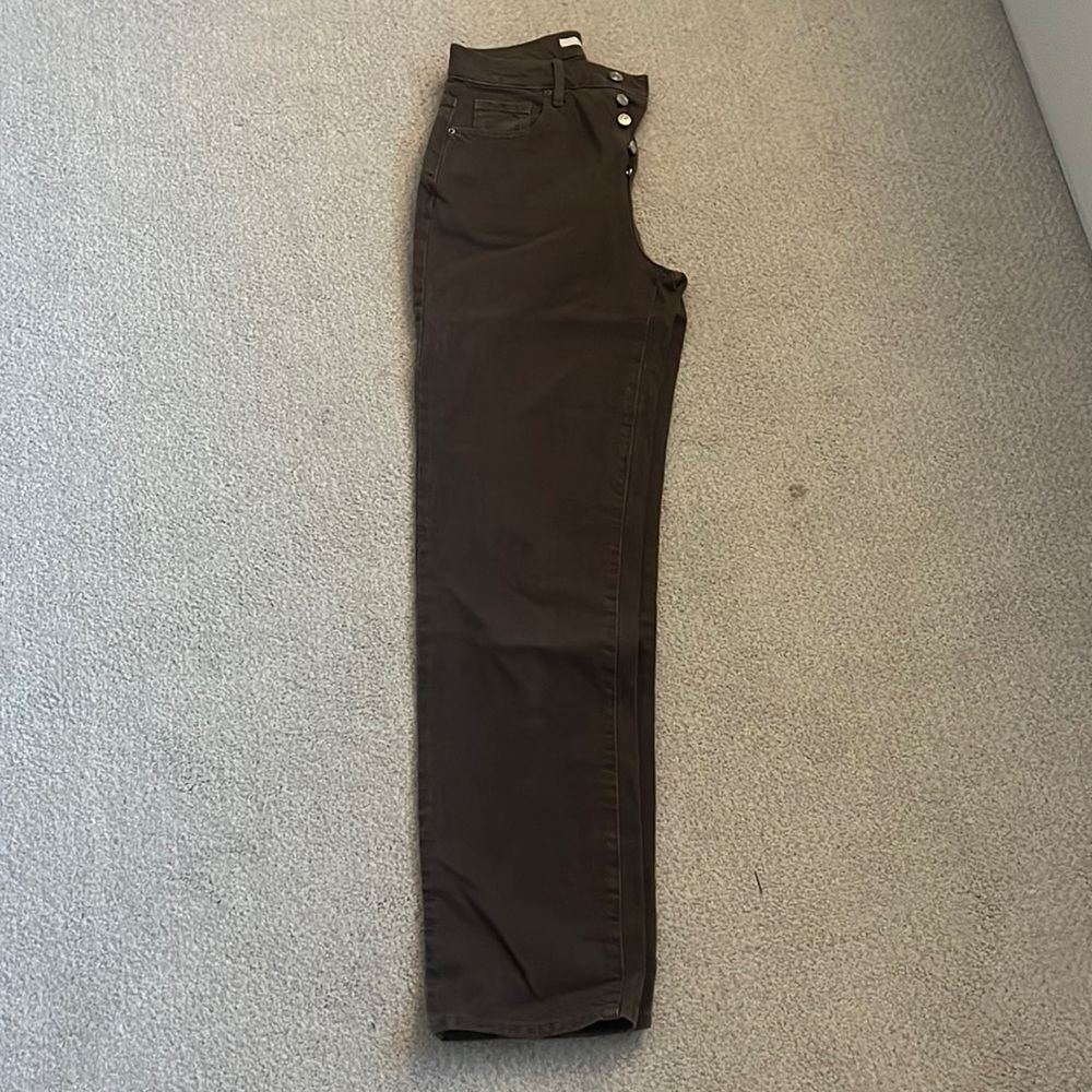 Brown straight leg jeans